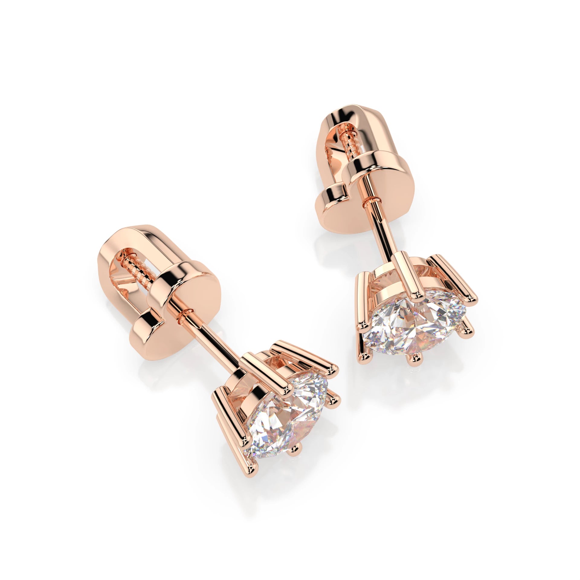 Solitaire Butterfly Earring (Round), 0.8 ct — 102-10151(4.7)