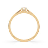Solitaire Diamond Ring Round 0.15ct by Qutahia Jewellery