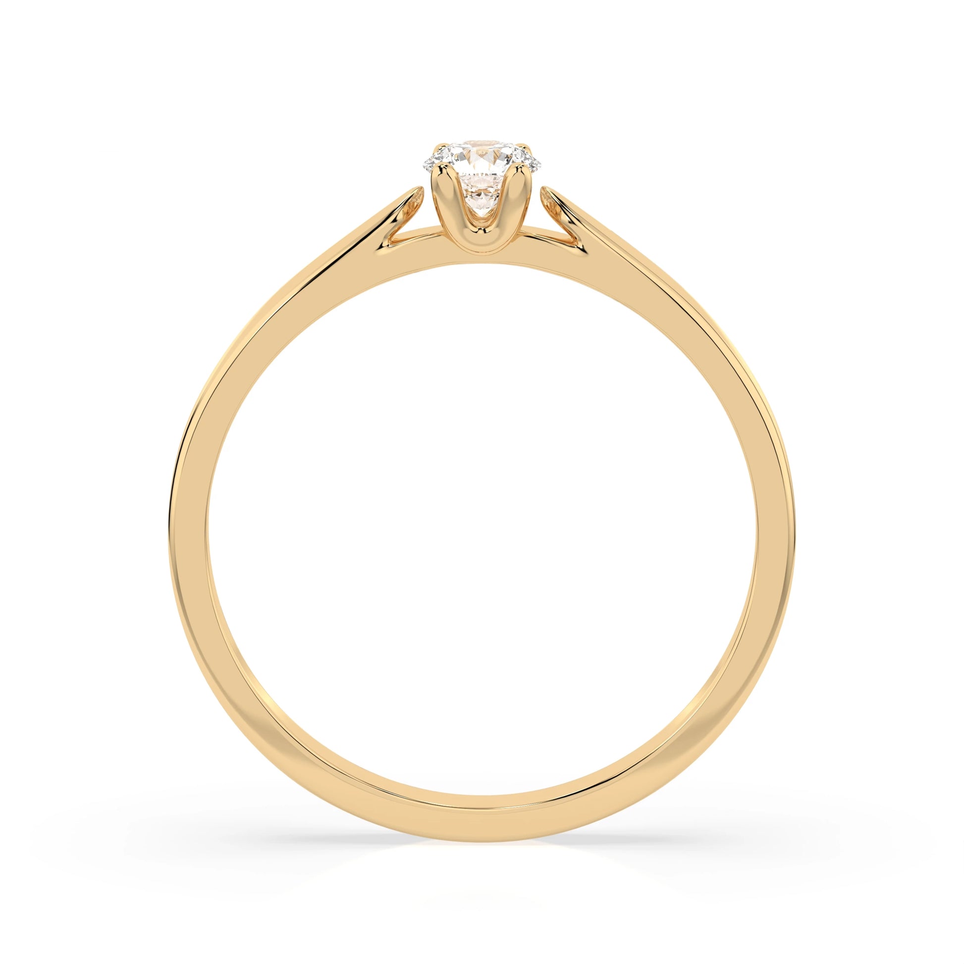 Solitaire Ring (Round), 0.15 ct — 101-10046(3.4)