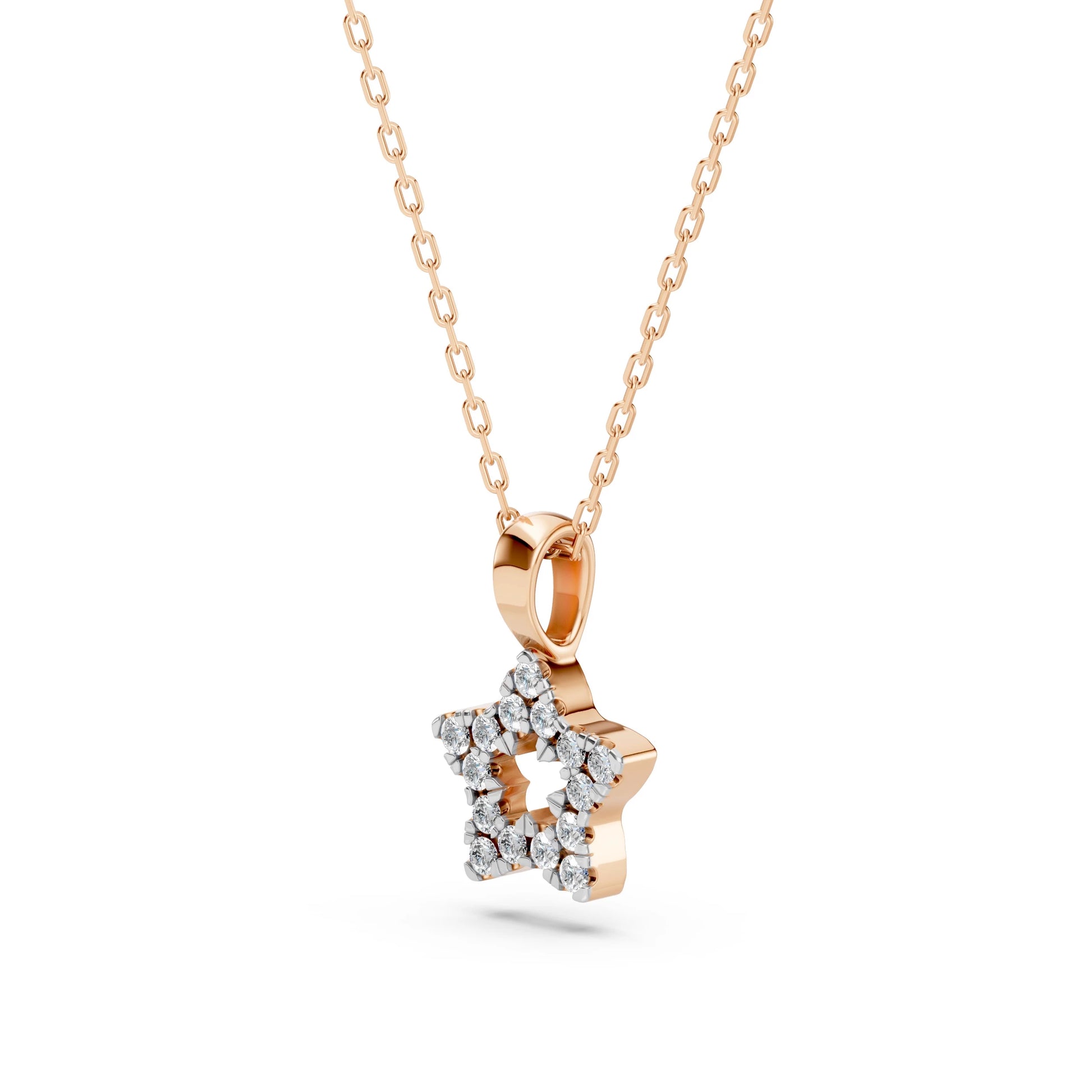 Minimalism Necklace (Round), 0.08 ct — 104-10078