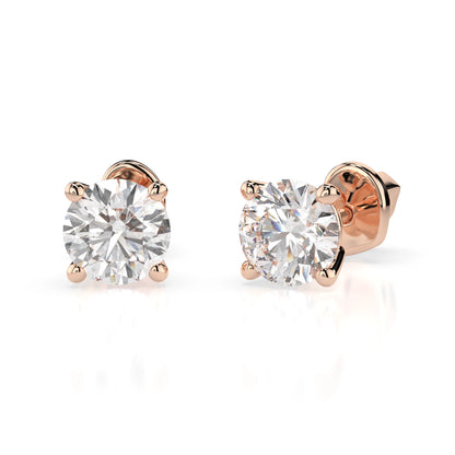 Solitaire Butterfly Earring (Round), 0.8 ct — 102-10012/1(4.7)