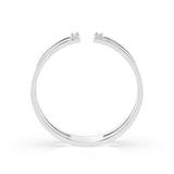 Minimalist Diamond Ring Round 0.06ct by Qutahia Jewellery