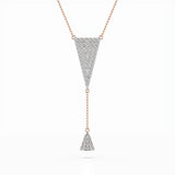 Delicate Diamond Necklace Round 0.41ct by Qutahia Jewellery