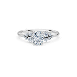 Cushion Lab Grown Diamond Classic Pave Eternity Ring 1.0ct by Qutahia Jewellery
