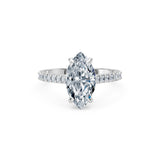 Marquise Lab Grown Diamond Slim Pave Eternity Ring 2.0ct by Qutahia Jewellery