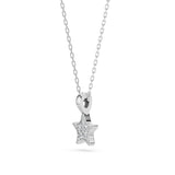 Delicate Diamond Necklace Round 0.03ct by Qutahia Jewellery