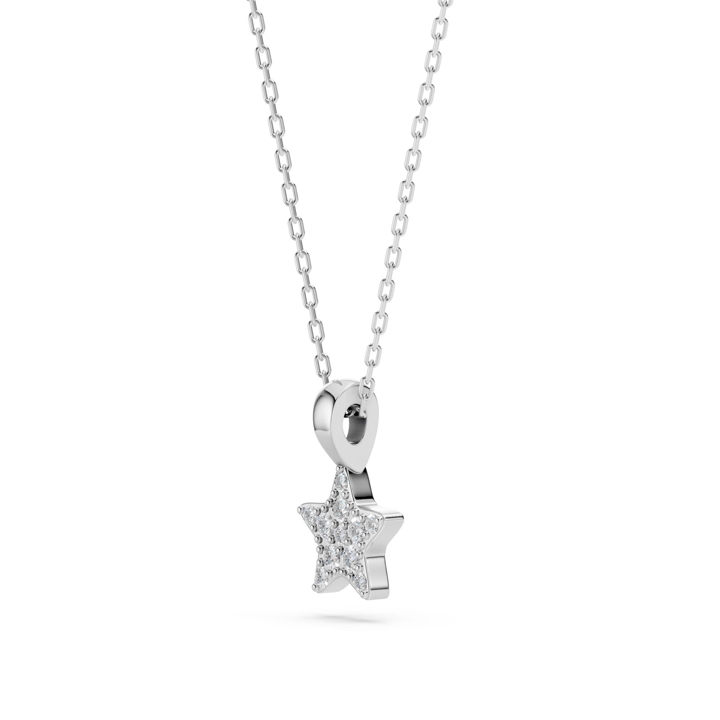 Minimalism Necklace (Round), 0.03 ct — 104-10077