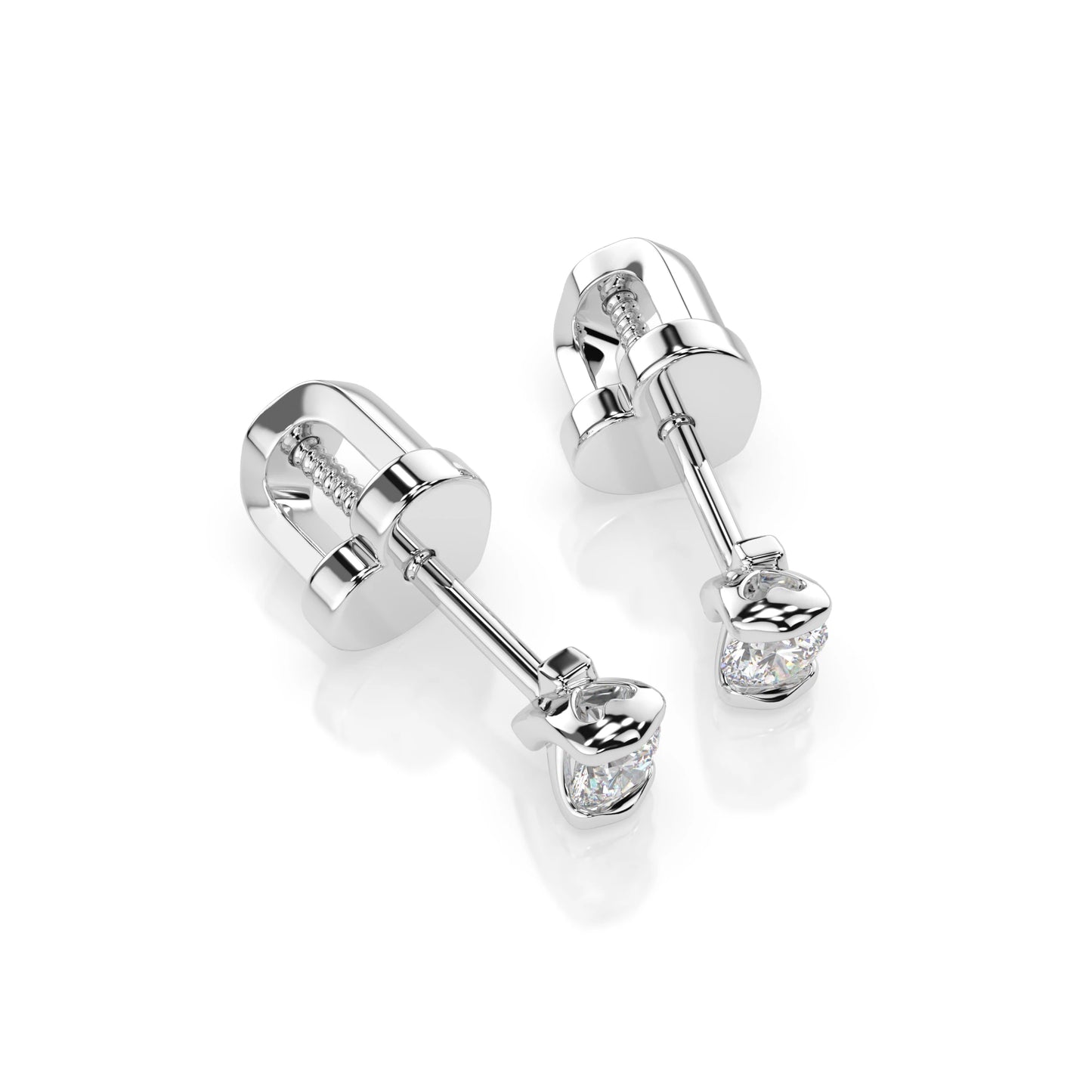 Solitaire Butterfly Earring (Round), 0.2 ct — 102-10016(3.0)
