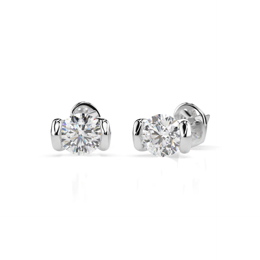Solitaire Butterfly Earring (Round), 0.4 ct — 102-10016(3.7)