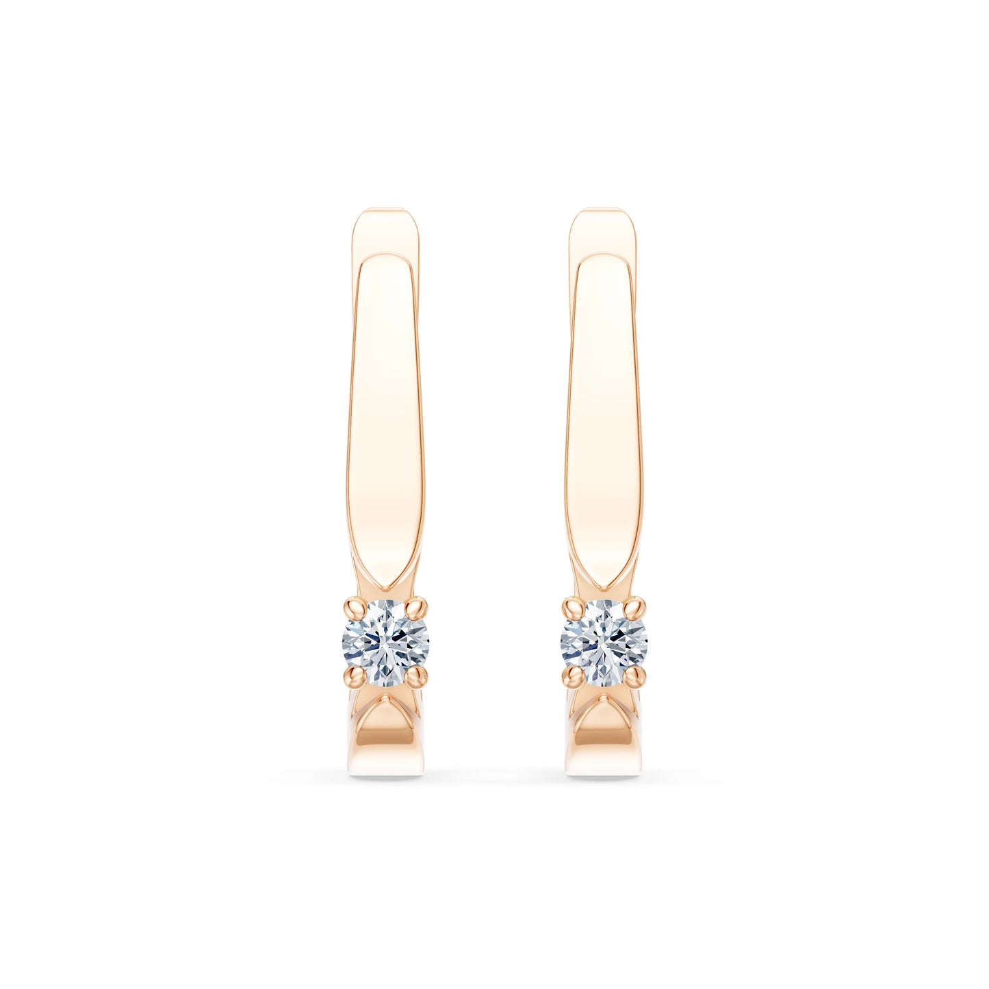 Solitaire English Lock Earring, 0.15 ct — 102-10046(2.7)