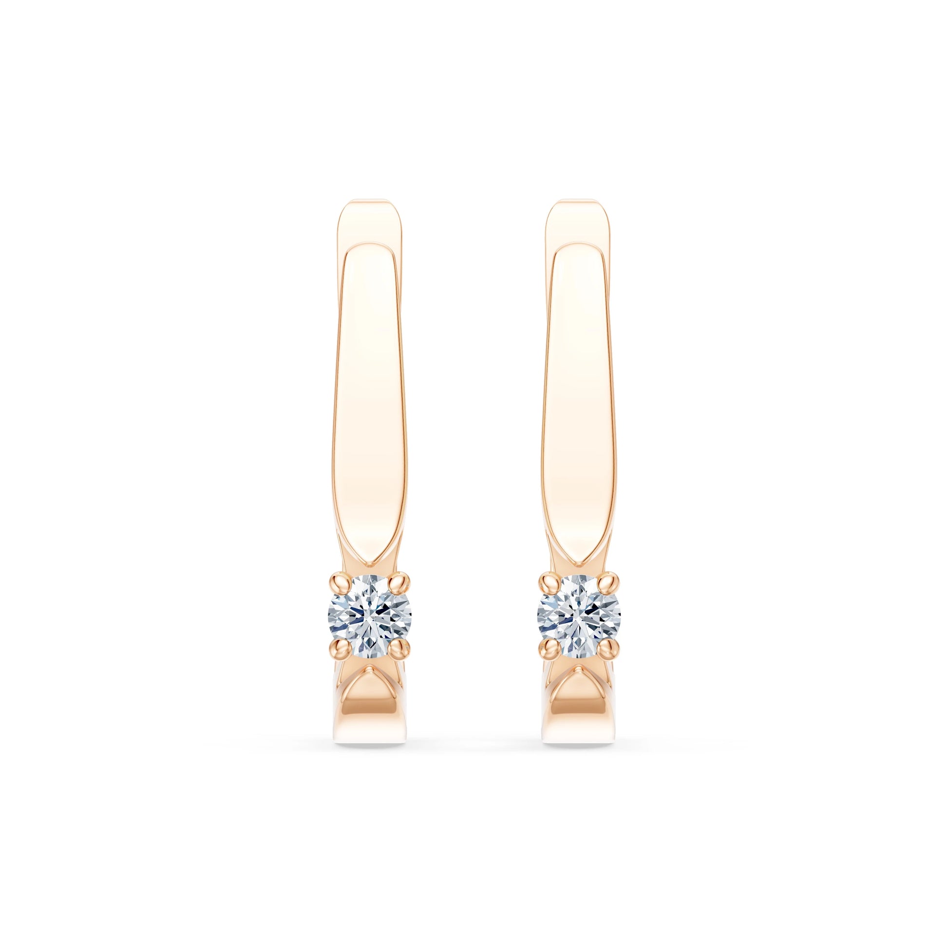 Solitaire English Lock Earring, 0.15 ct — 102-10046(2.7)