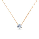 Round Brilliant Diamond Fine Solitaire Necklace 0.7ct by Qutahia Jewellery