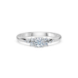 Solitaire Eternity Diamond Ring Round Brilliant 0.35ct by Qutahia Jewellery