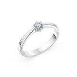 Round Brilliant Diamond Classic Solitaire Engagement Ring 0.2ct by Qutahia Jewellery