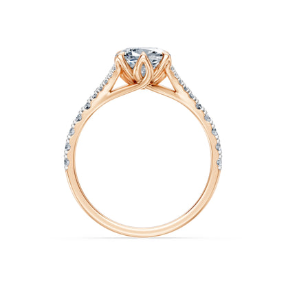 Cushion Lab Grown Diamond Micro Pave Eternity Ring 2.0ct by Qutahia Jewellery