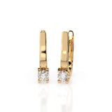 Small Diamond Earrings Round 0.2ct by Qutahia Jewellery