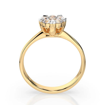 Illusion Ring (Round), 0.15 ct — 101-10015/1(3.4)