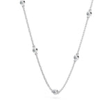 Delicate Diamond Necklace Round 0.14ct by Qutahia Jewellery