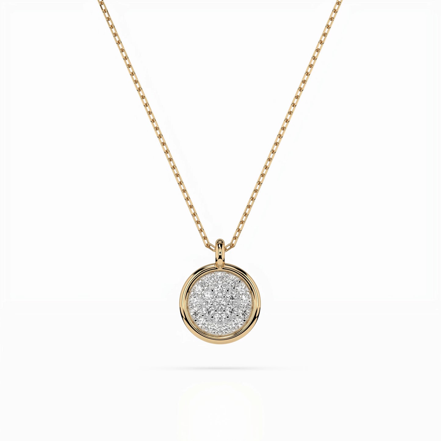 Illusion Necklace (Round), 0.12 ct — 104-10022