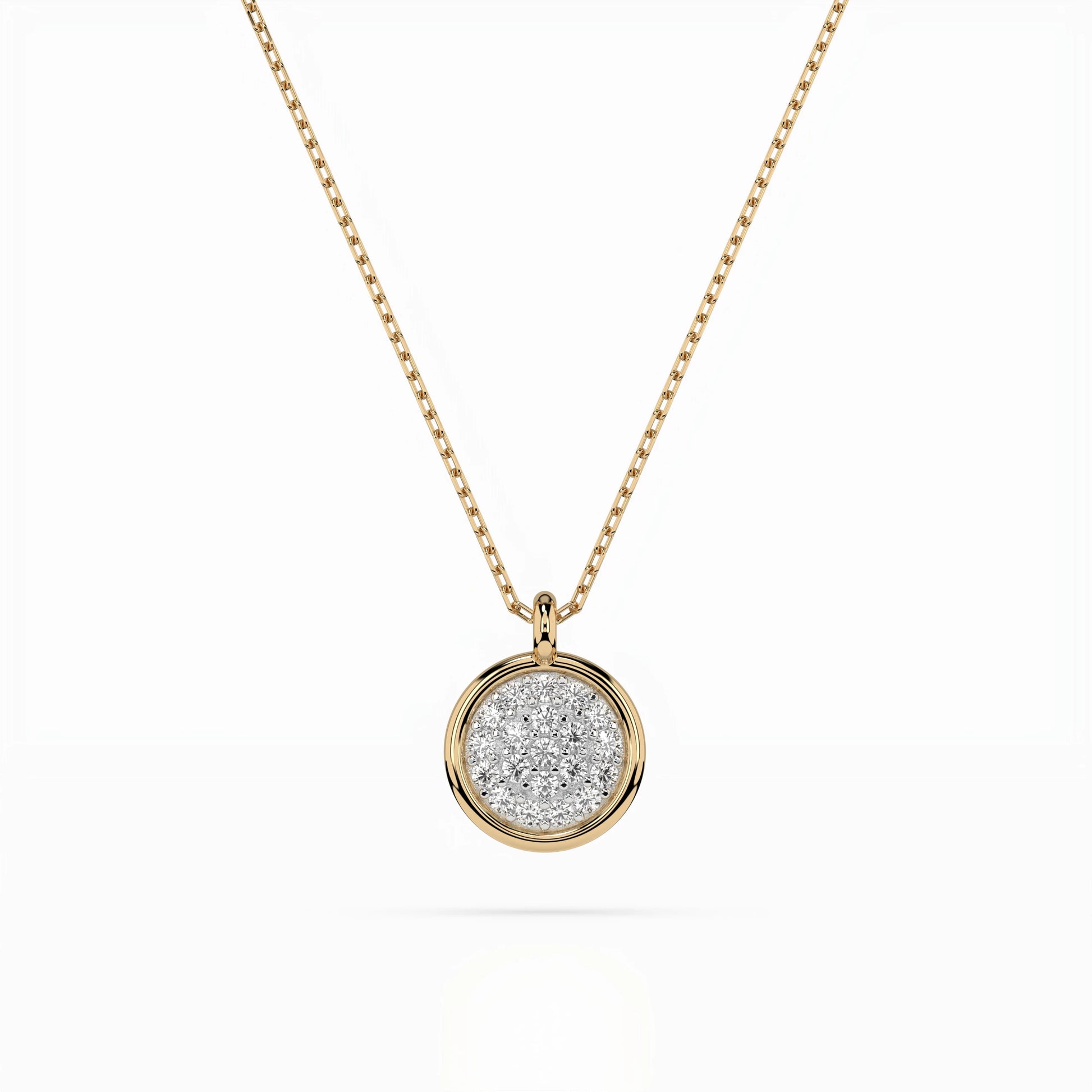 Illusion Necklace (Round), 0.12 ct — 104-10022