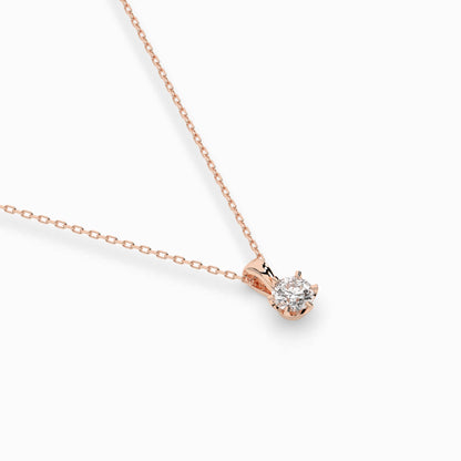 Solitaire Necklace (Round), 0.15 ct — 104-10004(3.4)