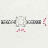 Solitaire Eternity Diamond Ring Round 0.5ct by Qutahia Jewellery
