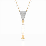 Delicate Diamond Necklace Round 0.22ct by Qutahia Jewellery