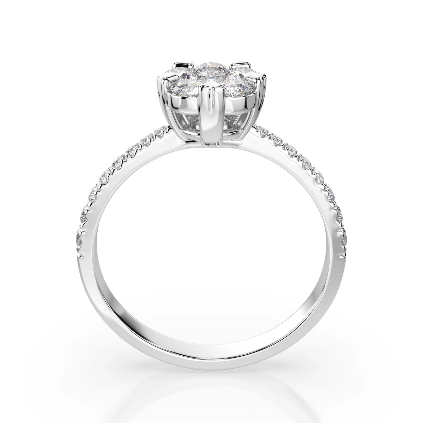Illusion Ring (Round), 0.15 ct — 101-10015/4(3.4)