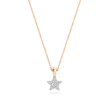 Delicate Diamond Necklace Round 0.03ct by Qutahia Jewellery