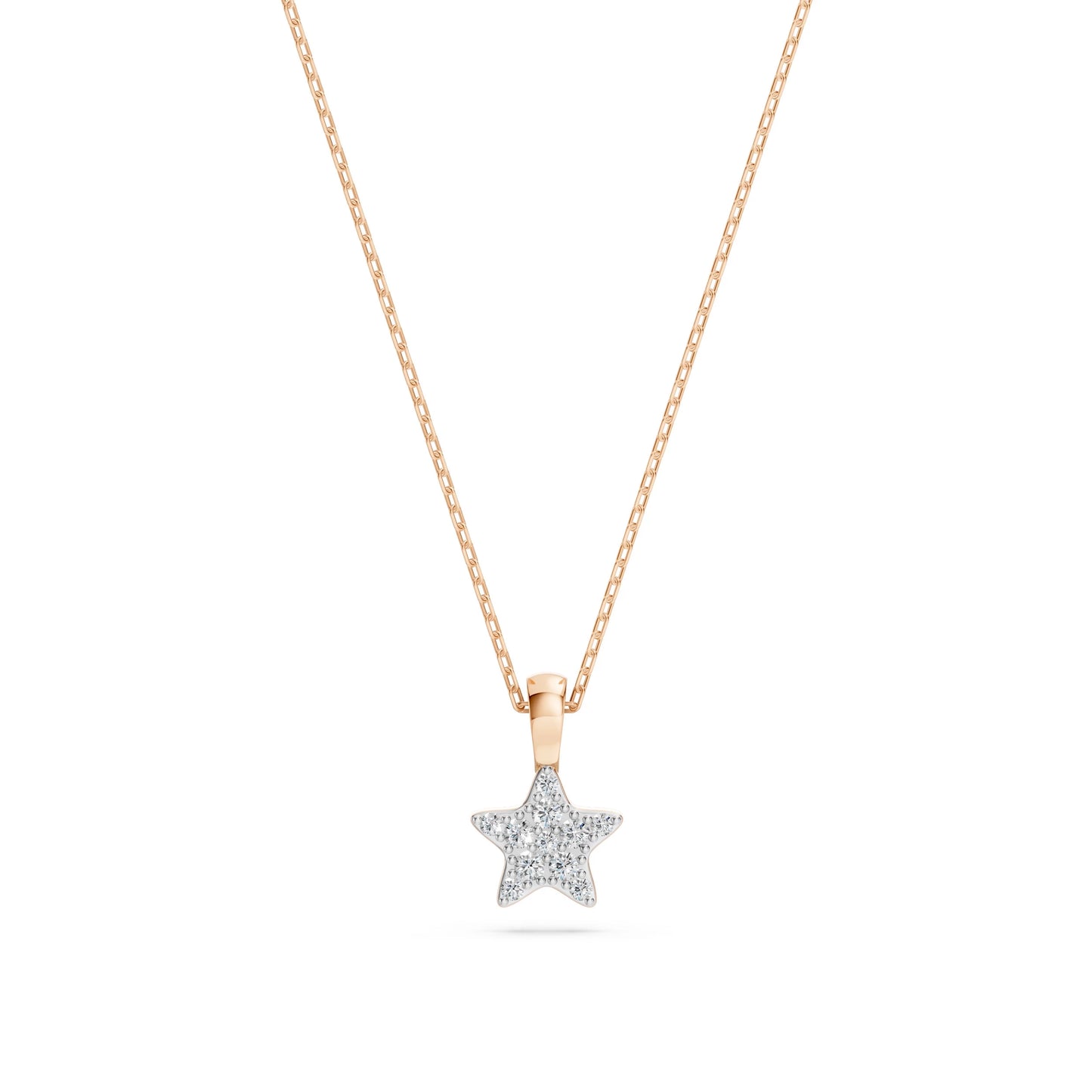 Minimalism Necklace (Round), 0.03 ct — 104-10077