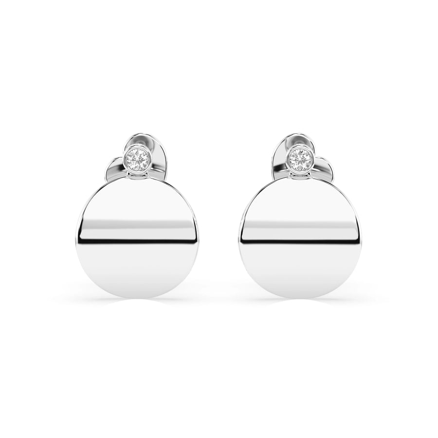 Minimalism Earring (Round), 0.04 ct — 102-10067