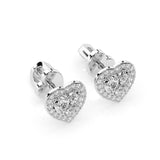 Illusion Diamond Earrings Round 0.17ct by Qutahia Jewellery