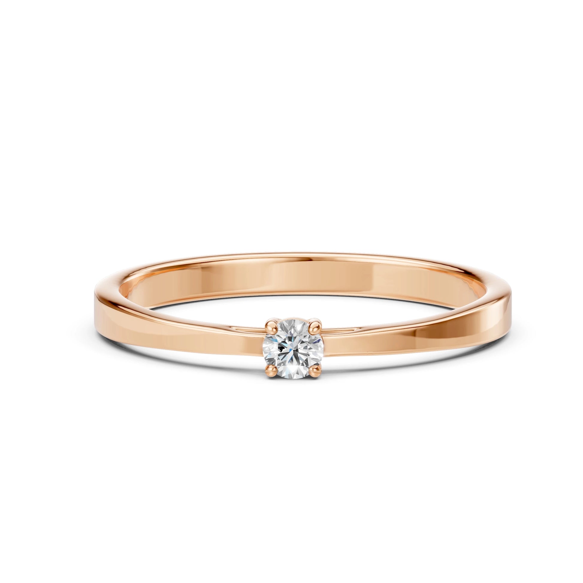 Solitaire Ring (Round), 0.06 ct — 101-10012/1(2.5)