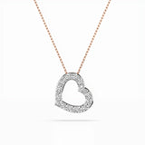 Delicate Diamond Necklace Round 0.35ct by Qutahia Jewellery