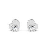 Diamond Stud Earrings Round 0.09ct by Qutahia Jewellery