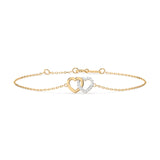 Diamond Bracelet Gold Round 0.08ct by Qutahia Jewellery