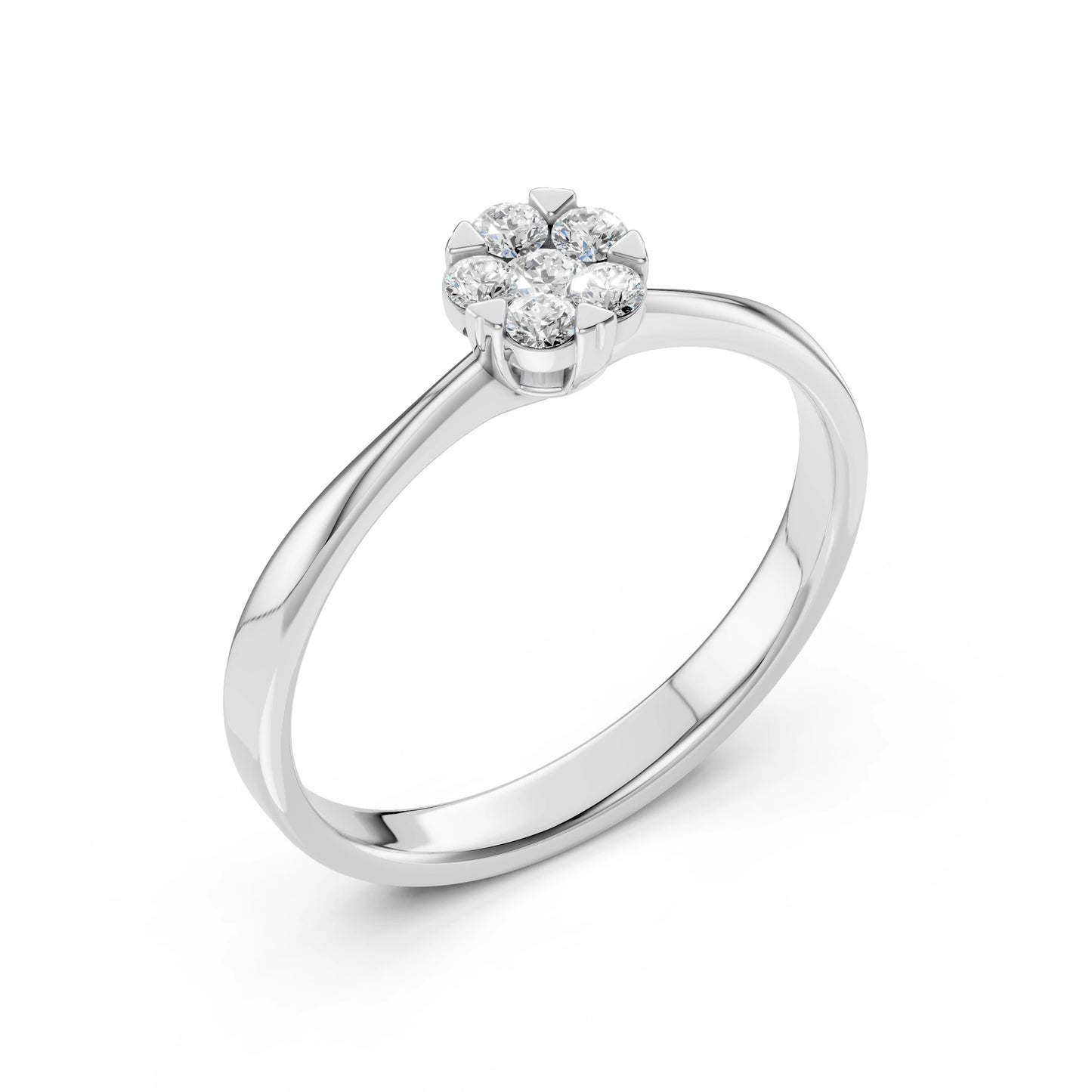 Illusion Ring (Round), 0.06 ct — 101-10015/1(2.5)