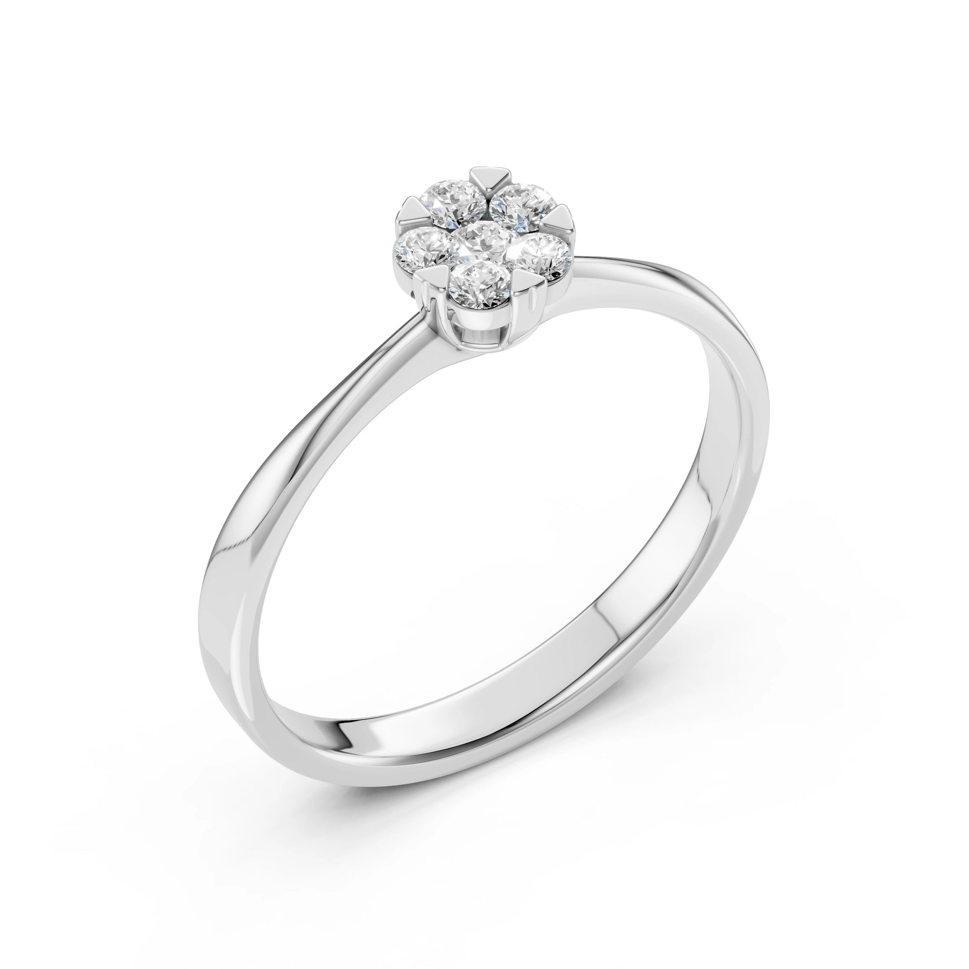 Illusion Ring (Round), 0.06 ct — 101-10015/1(2.5)