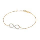 Diamond Bracelet Gold Round 0.19ct by Qutahia Jewellery