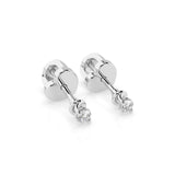 Diamond Stud Earrings Round 0.08ct by Qutahia Jewellery