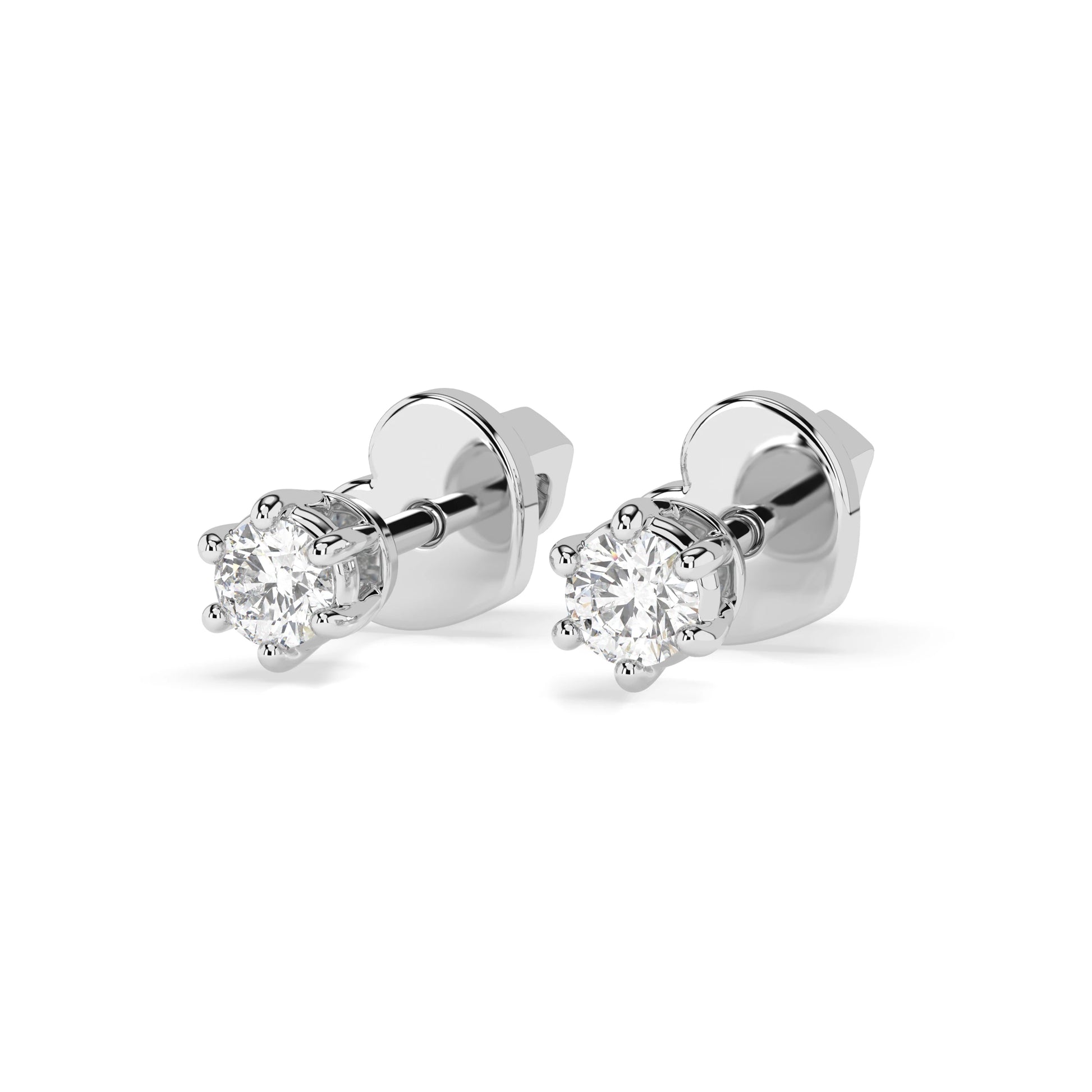 Solitaire Butterfly Earring (Round), 0.12 ct — 102-10027(2.5)