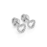 Small Diamond Earrings Round 0.14ct by Qutahia Jewellery