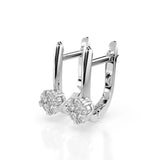 Illusion Diamond Earrings Round 0.06ct by Qutahia Jewellery