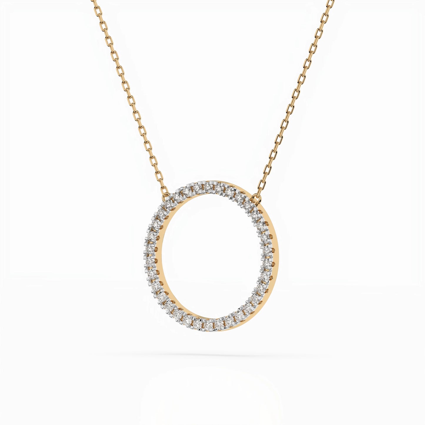 Minimalism Necklace (Round), 0.2 ct — 104-10023