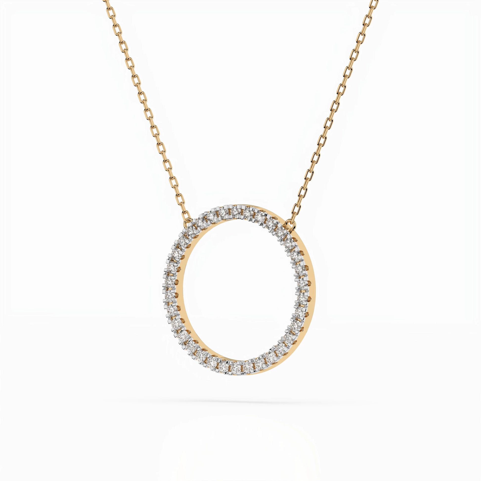 Minimalism Necklace (Round), 0.2 ct — 104-10023