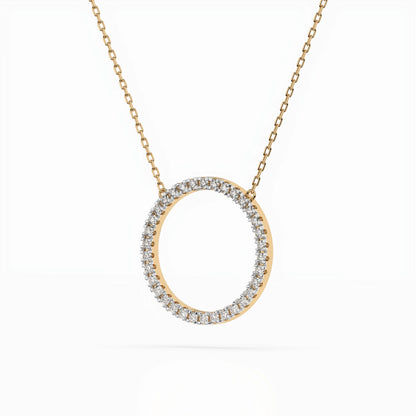 Minimalism Necklace (Round), 0.2 ct — 104-10023