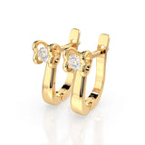 Small Diamond Earrings Round 0.2ct by Qutahia Jewellery