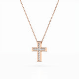 Delicate Diamond Necklace Round 0.03ct by Qutahia Jewellery