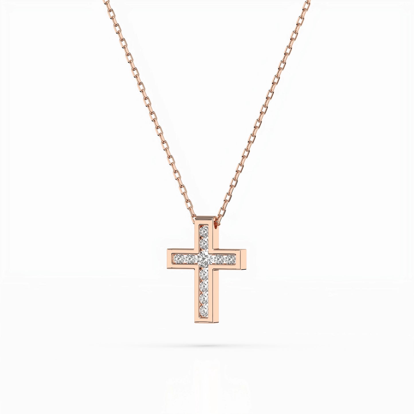 Minimalism Necklace (Round), 0.03 ct — 104-10008