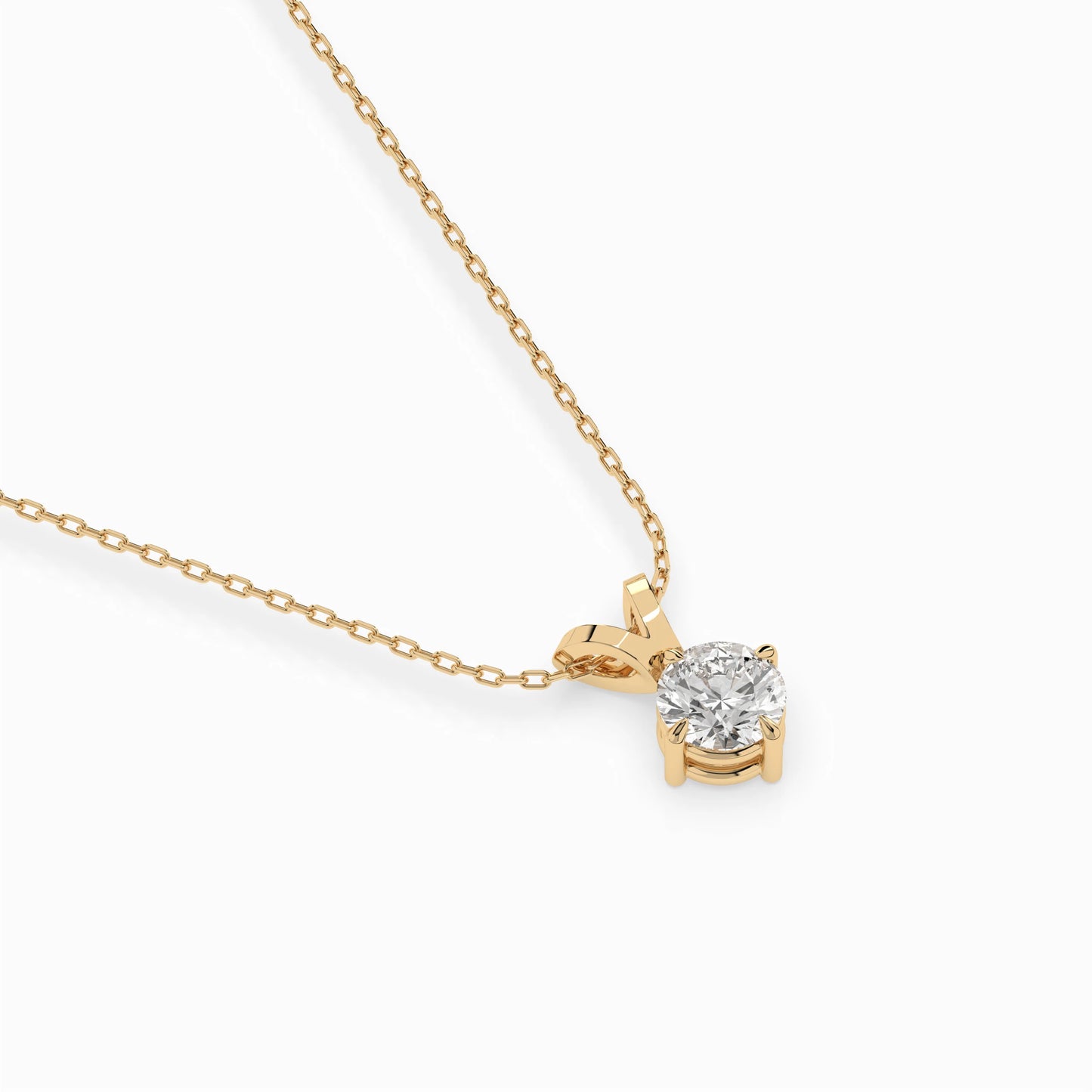 Solitaire Necklace (Round), 0.5 ct — 104-10037(5.1)